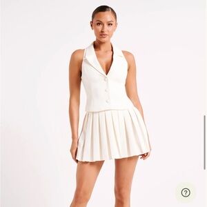 New without Tags White Suiting Vest Top NWOT Meshki